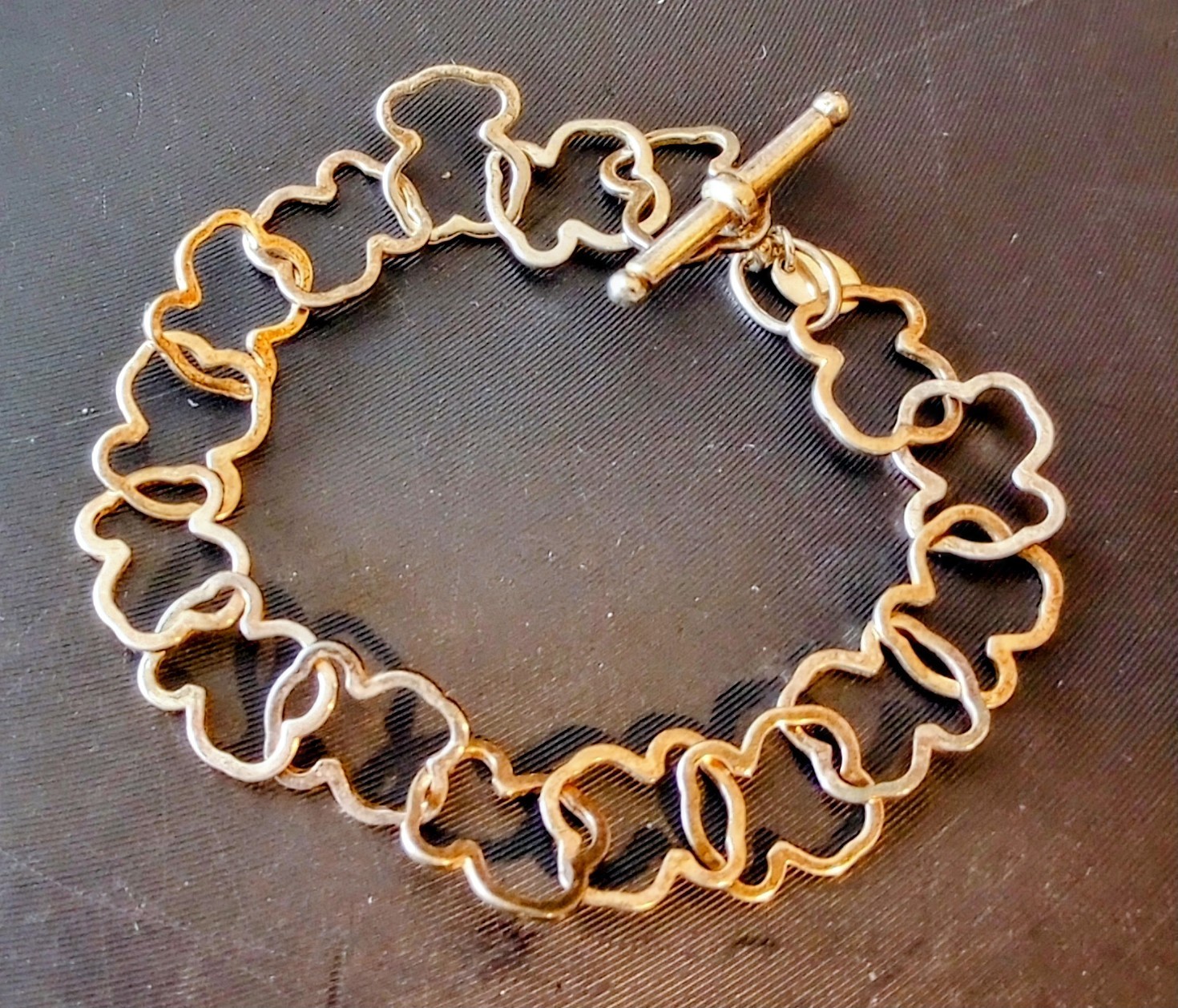 Jewelry TOUS Bear Shaped Chain Sterling Silver 925 Bracelet – Bar Toggle Clasp