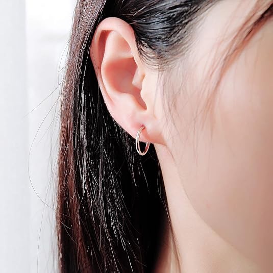 2× Clip-On Spring Action Non-Piercing Fake Septum Lip Cartilage Nose Tragus Ring