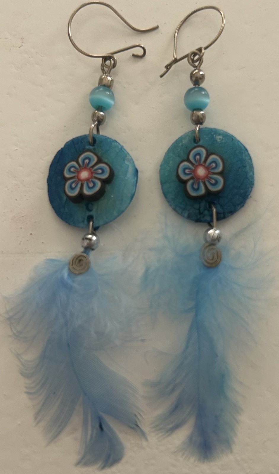 Set of 3 Alpaca Silver Feathers Gypsy Dangle Earrings