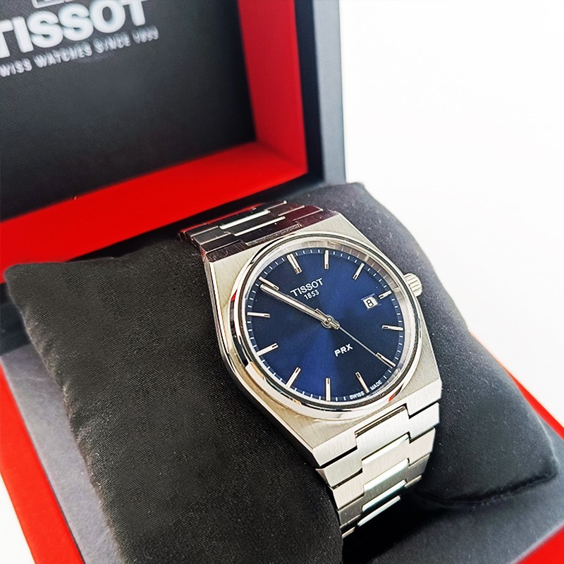 Tissot Classic PRX Blue Dial T137.410.11.041.00 Steel Quartz Men New Watch 41mm