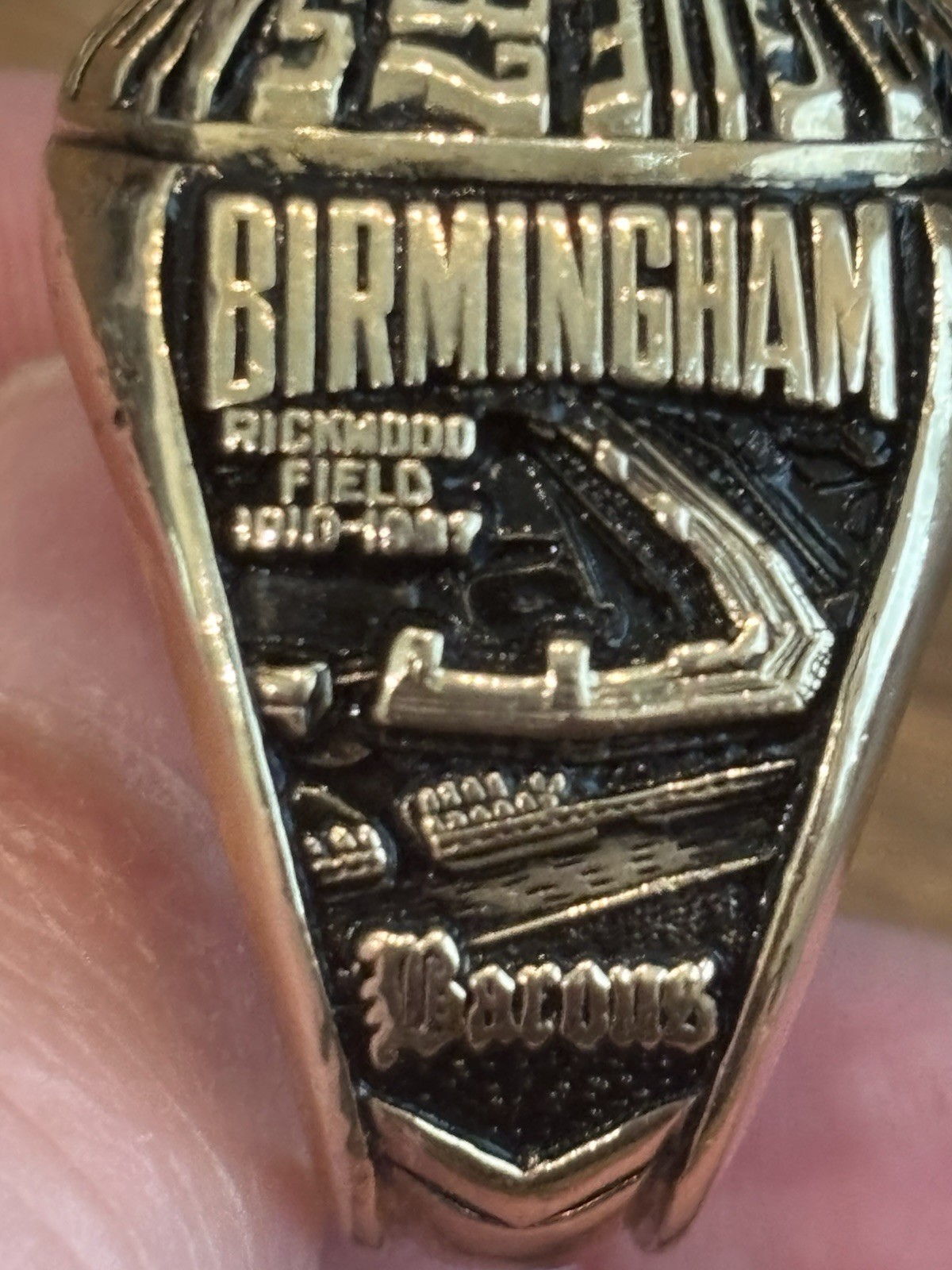 1987 Birmingham Barons Championship Ring 10K Gold 31.85g Adam Peterson