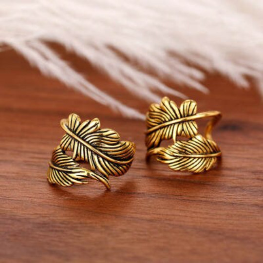 Double feather ear cuffs •Feather earrings Sold as A PAIR!