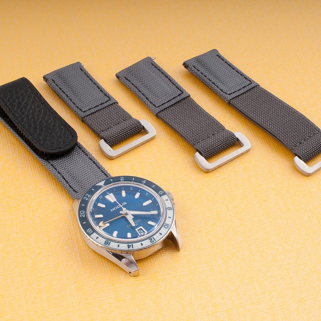 Hook and Loop Elastic Parachute Watch Strap Band Nylon Replacement Seiko Citizen