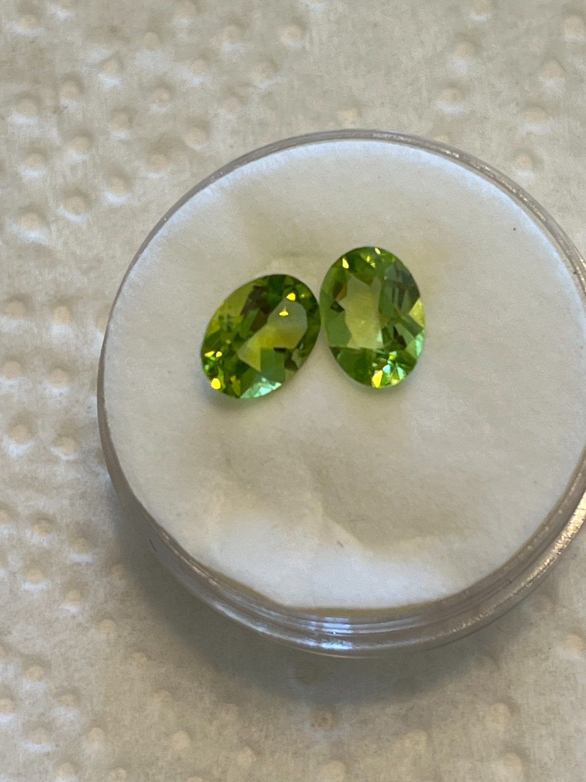 Two Natural Oval Peridots 8x6mm Not Heat Treated or Enhanced
