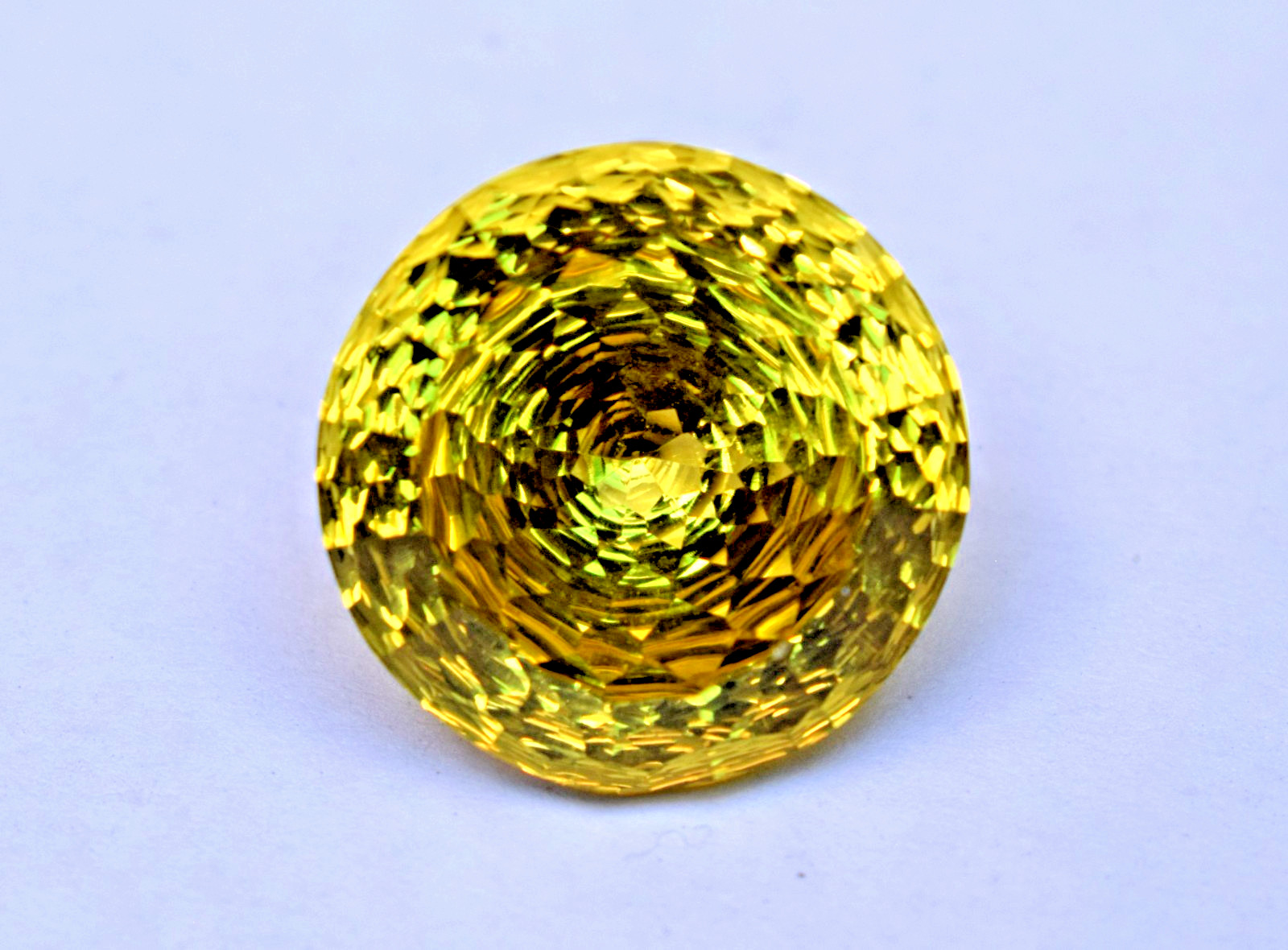 25 CT Natural Yellow Sphene Master Round Cut Certified Loose Gemstone Rare Find
