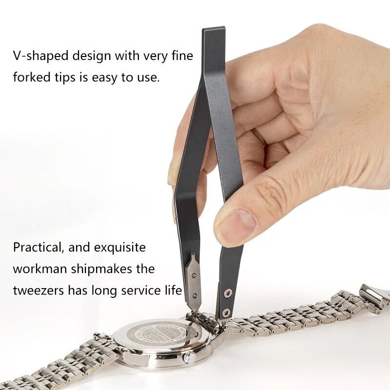 Watchmaker Spring Bar Lug Remover Tweezers Watch Repair Tool Fits Rolex Watches