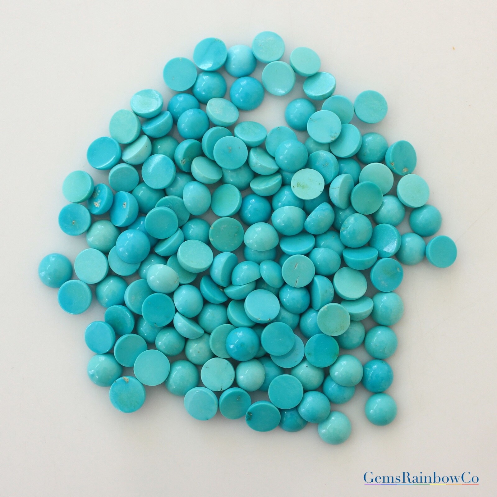 Turquoise Round Blue cabochon 5/6/7 mm Natural Sleeping Beauty, Arizona Mines