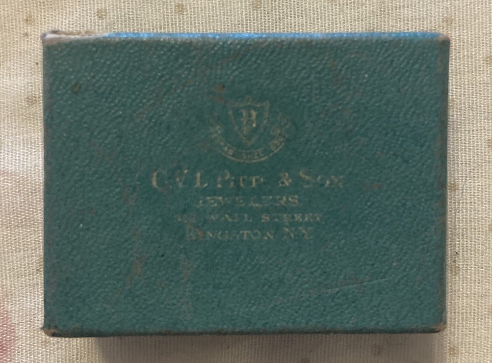 Antique C.V.L. Pitts & Sons Jewelers Box Kingston NY Catskills *READ* – AS IS