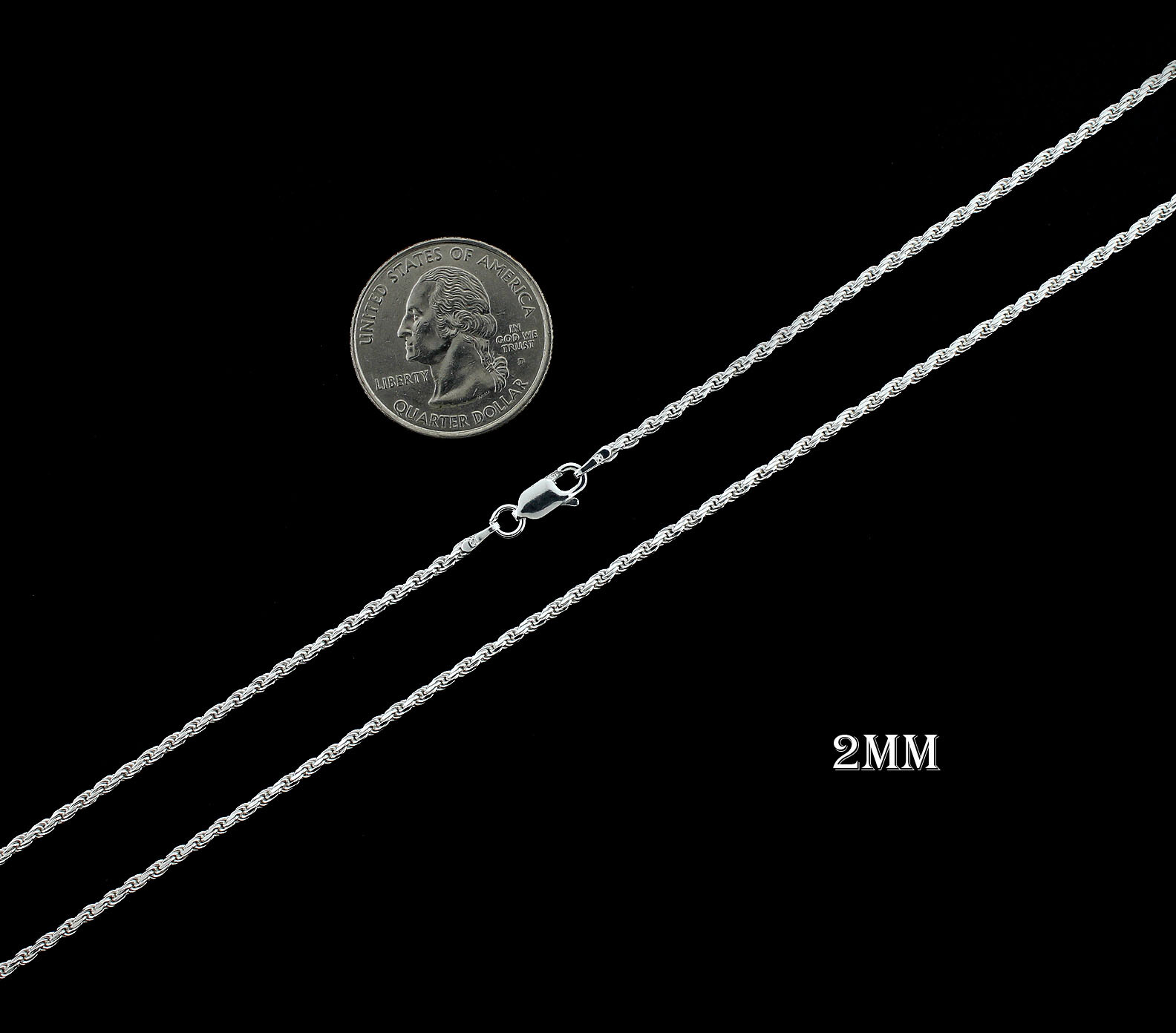 Real 925 SOLID Sterling Silver ROPE CHAIN Bracelet, Diamond Cut, ITALY 2MM-7MM