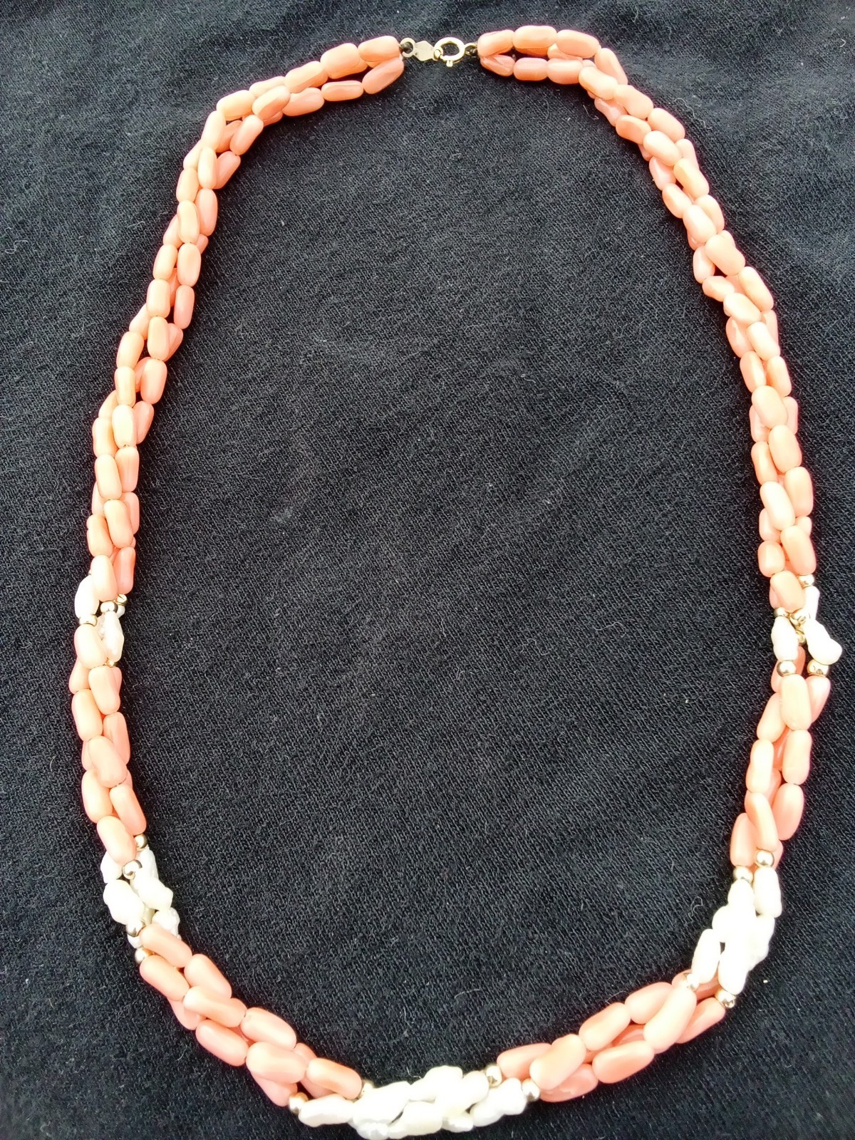 14k Coral And Sea Pearls 16-in Necklace