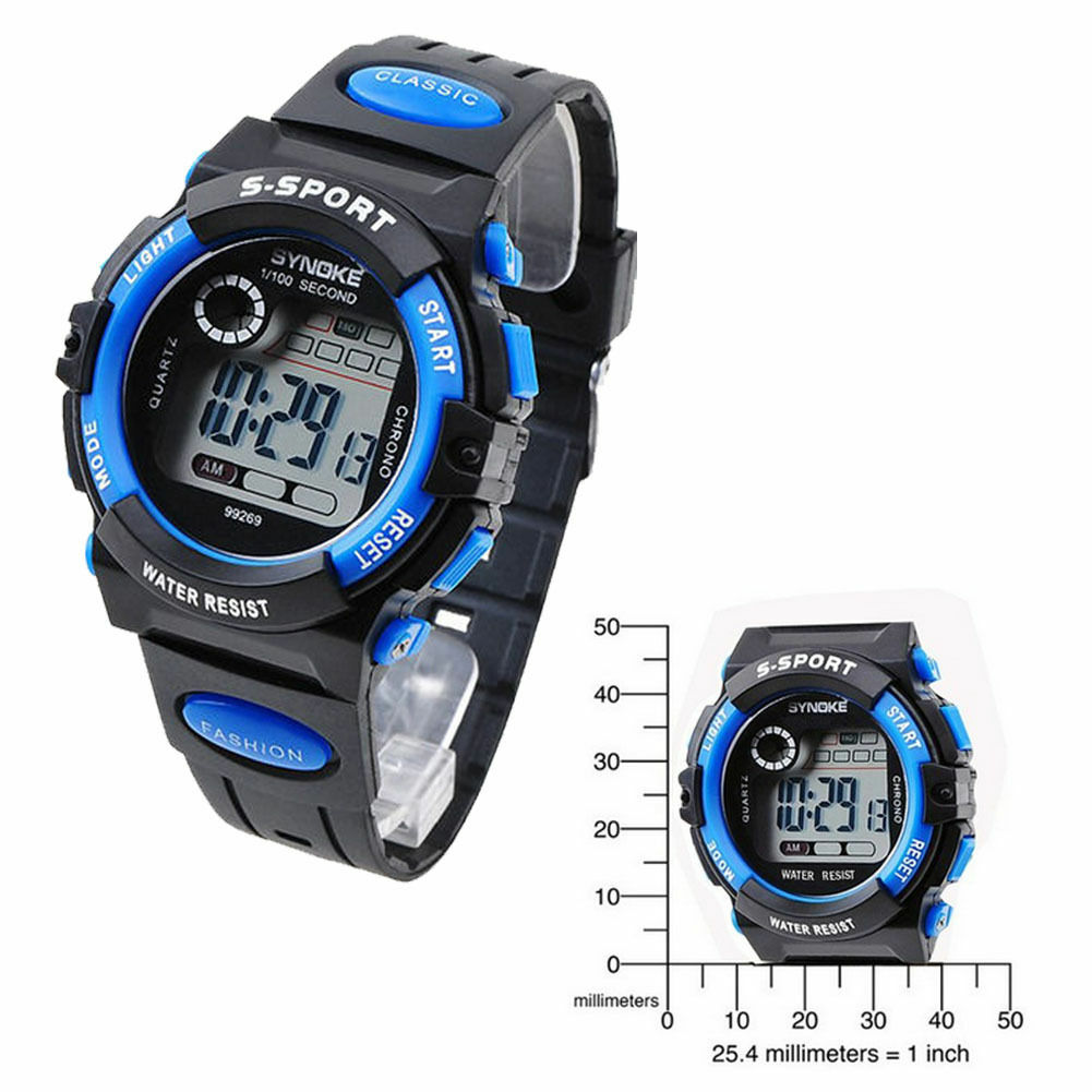 Electronic Watch Kids Digital Waterproof Children Boys Girls Sports LED Watches