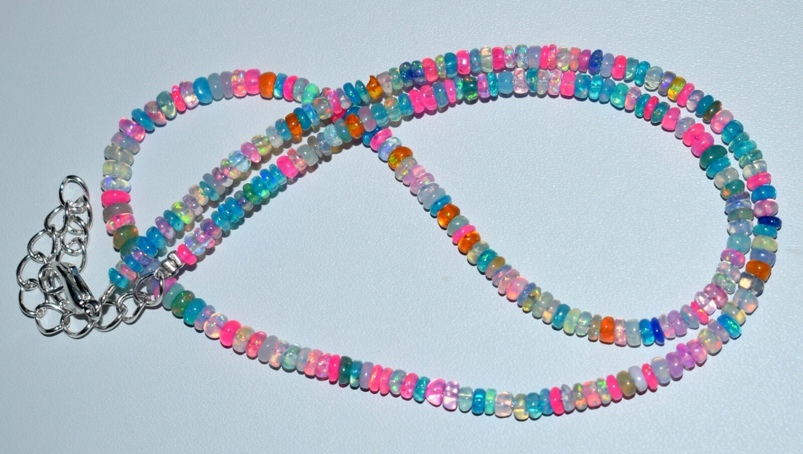 AAA+ Natural Ethiopian Opal Wello Fire Opal Gemstone Beads 16″Necklace F1870