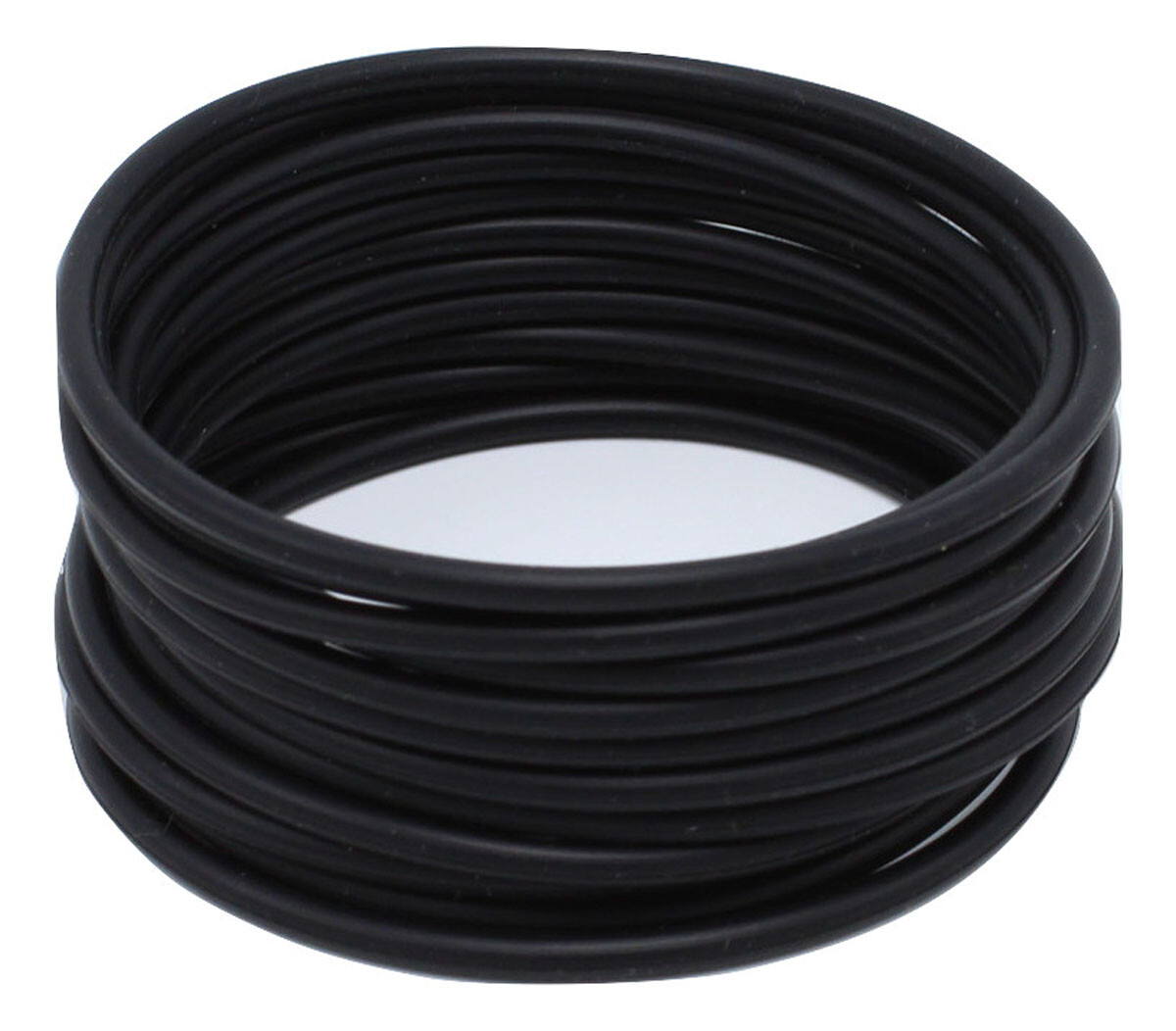 Black Silicone Jelly Bracelet Set Extremely Strong, Soft & Stretchy Adult Size