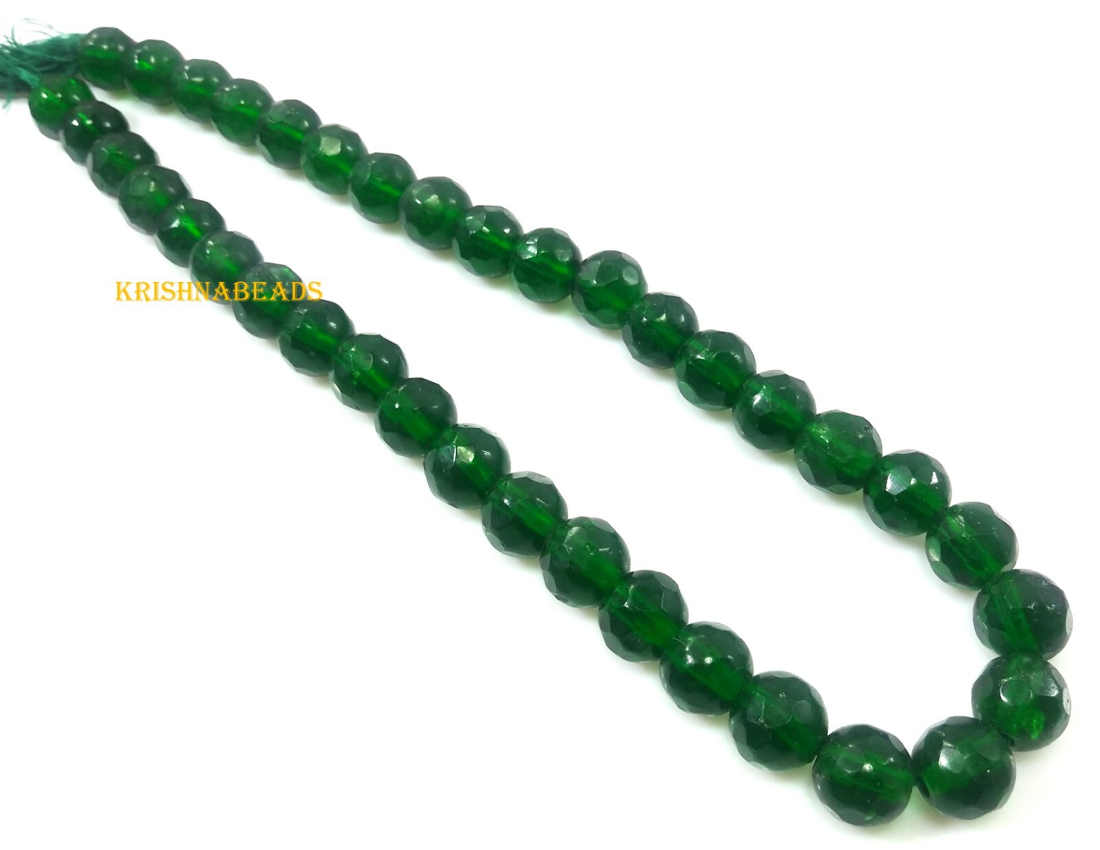Chrome Diopside Color Round Faceted 9-10mm Gemstone Beads 13″Inch 1 Strand