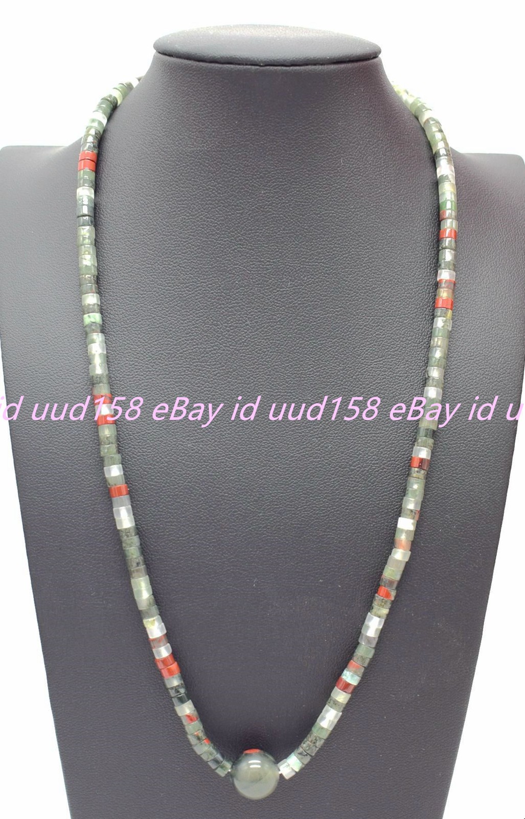 Natural 2x4mm Multicolor African Bloodstone Gems Rondelle Beads Necklace 16-28in