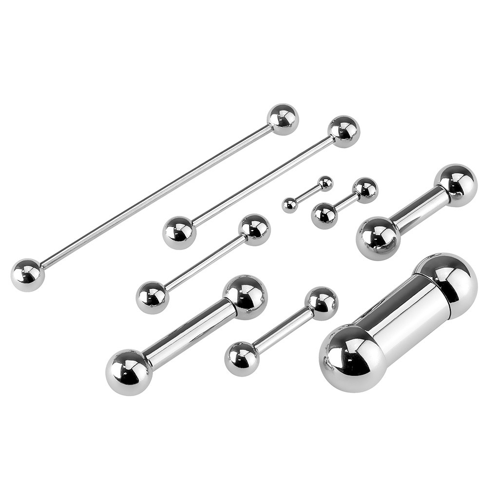 1pc 316L Surgical Steel Barbell Tongue, Nipple, Eyebrow, Industrial, Tragus Ring
