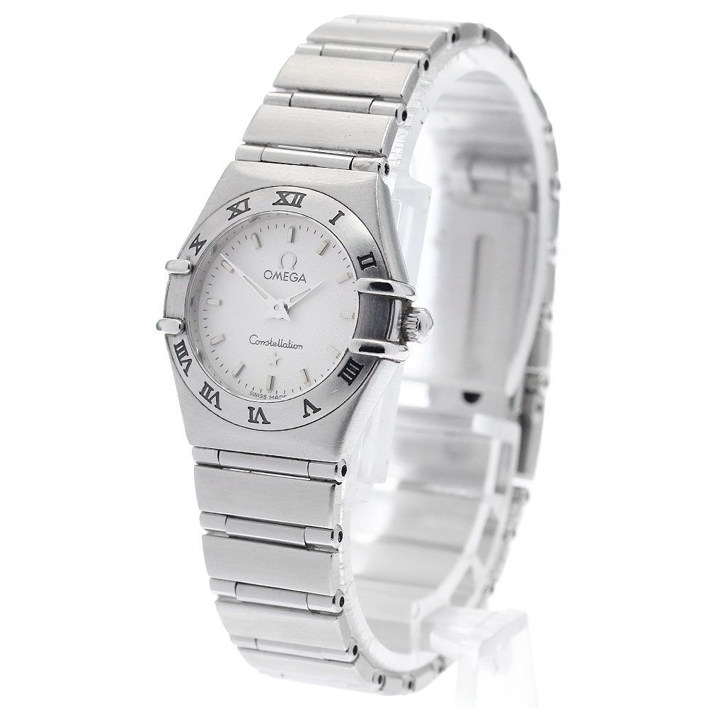 OMEGA Constellation 22mm White Silver 795.1203 Cal.1456 Quartz Women Watch JAPAN