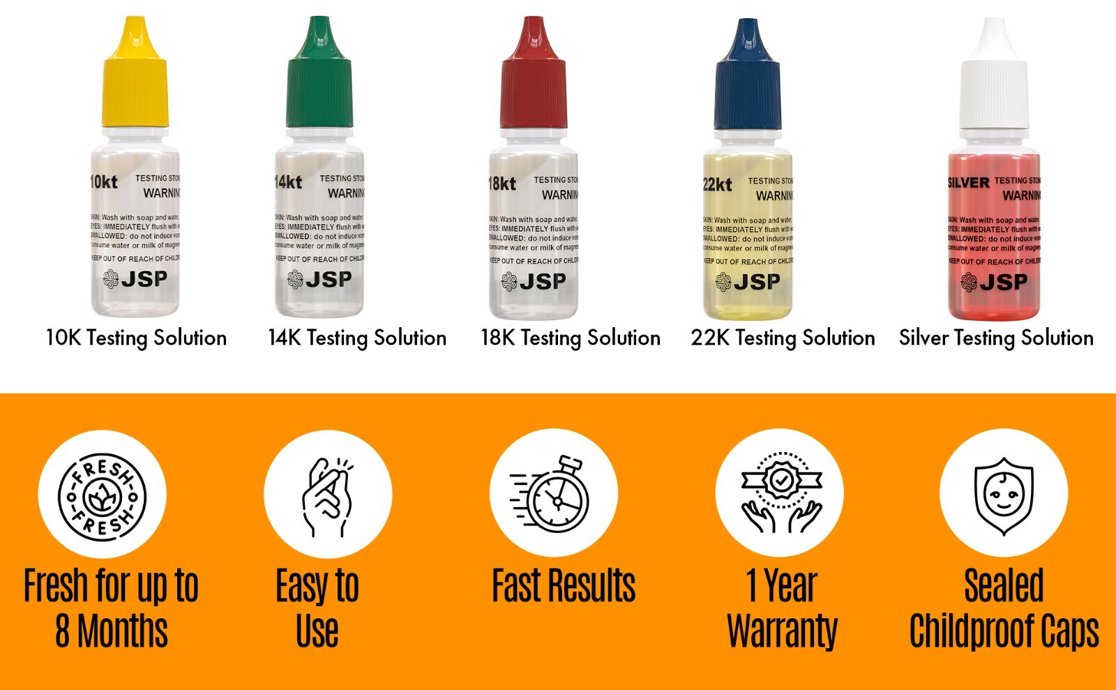 Gold Silver Jewelry Testing Acid Kit 10K 14K 18K 22K 24 Test Kit Detector