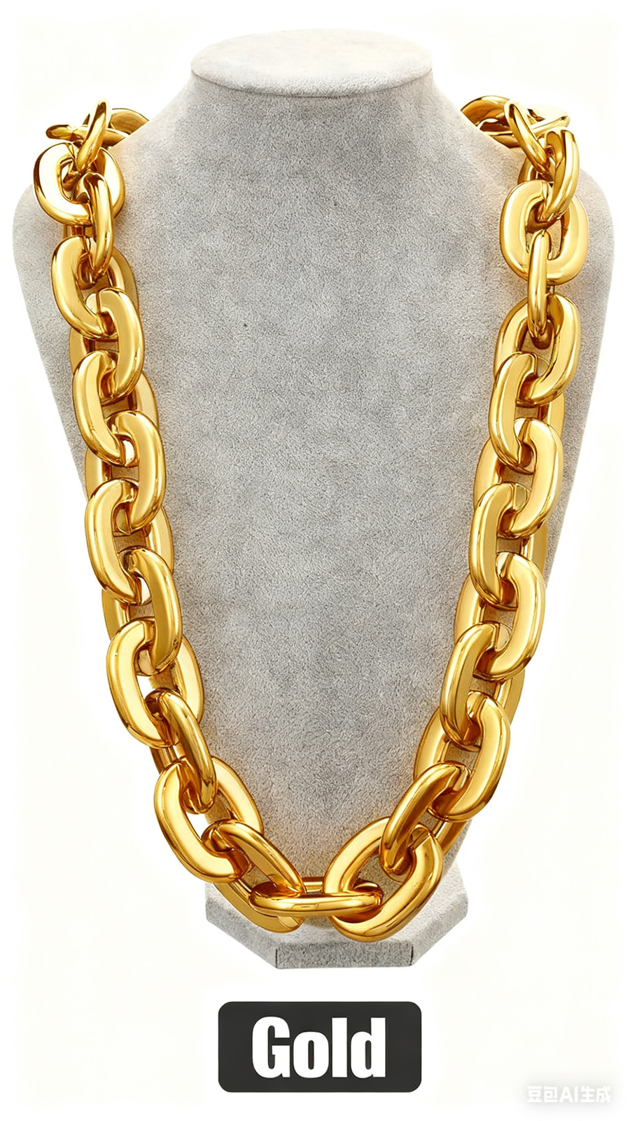 32In 80cm Hip Hop Thick Acrylic Cuban Link Chain Fashion Necklace Jewelry