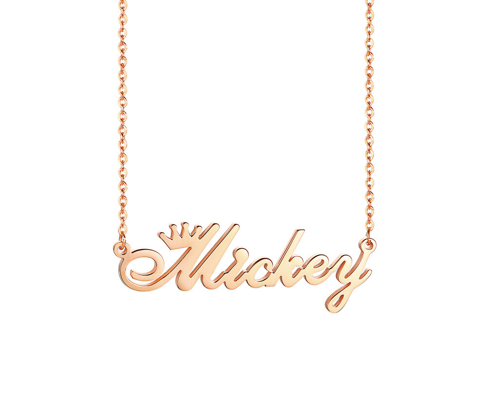 Personalized Name Custom Letter Gold Women Necklace Stainless Steel Pendant Gift