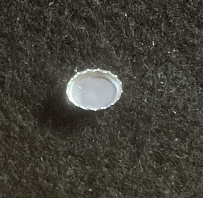 One 7x5mm Oval Serrated Sterling Silver Bezel Cup Setting 32gauge 5x7mm