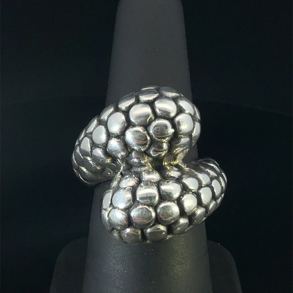 925 Sterling Silver Hollow Puff Ring 5.3 gram Size:6 (WCP034414)