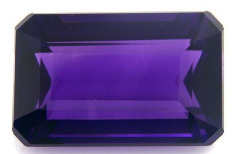 AFRICAN AMETHYST 12 x 10 MM EMERALD CUT ALL NATURAL AAA