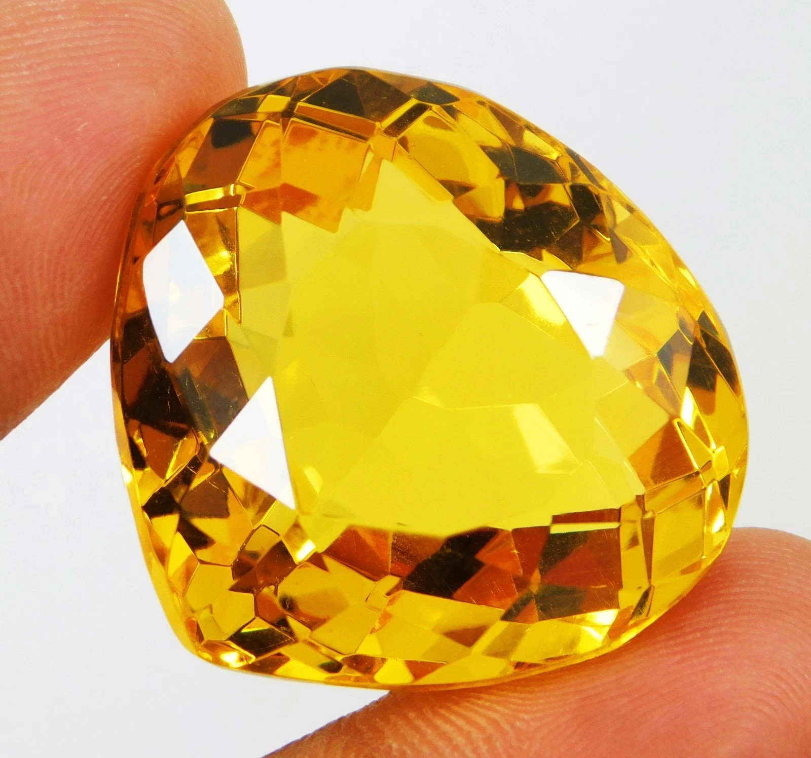 AAA Certified 73.65 Ct Shinny Natural Yellow Topaz Loose Pear Cut Gemstone