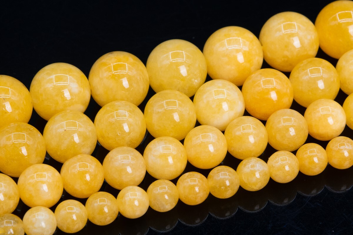 Deep Yellow Quartz Beads Grade AAA Round Gemstone Loose Beads 6/8/10/12MM