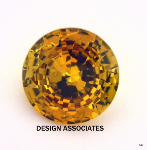LAB CREATED GOLDEN SAPPHIRE 5.5 MM ROUND CUT AAA