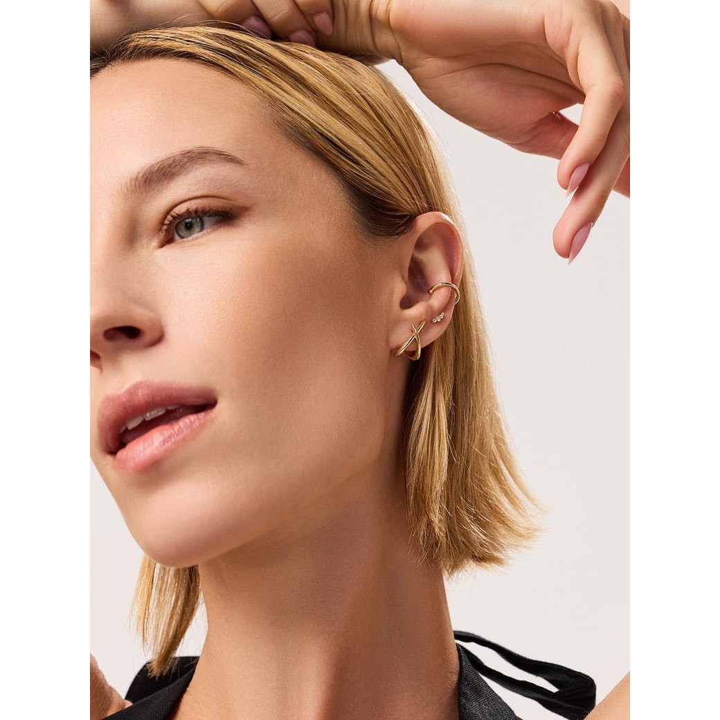 Ana Luisa Sloane Gold Stud Earrings