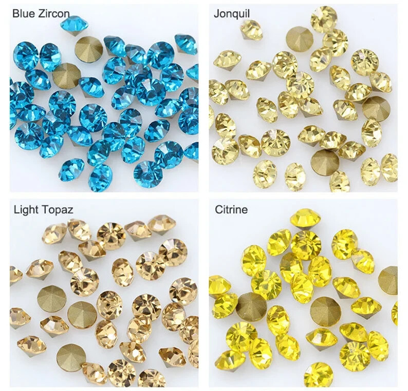 144pcs Pointed Back Rhinestones Tiny Loose Rhinestone Sparkling Crystal Beads