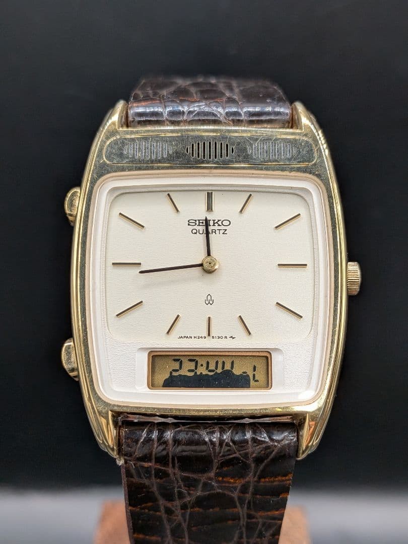 Excellent condition Rare SEIKO hybrid H249 5100 battery and gasket replaced