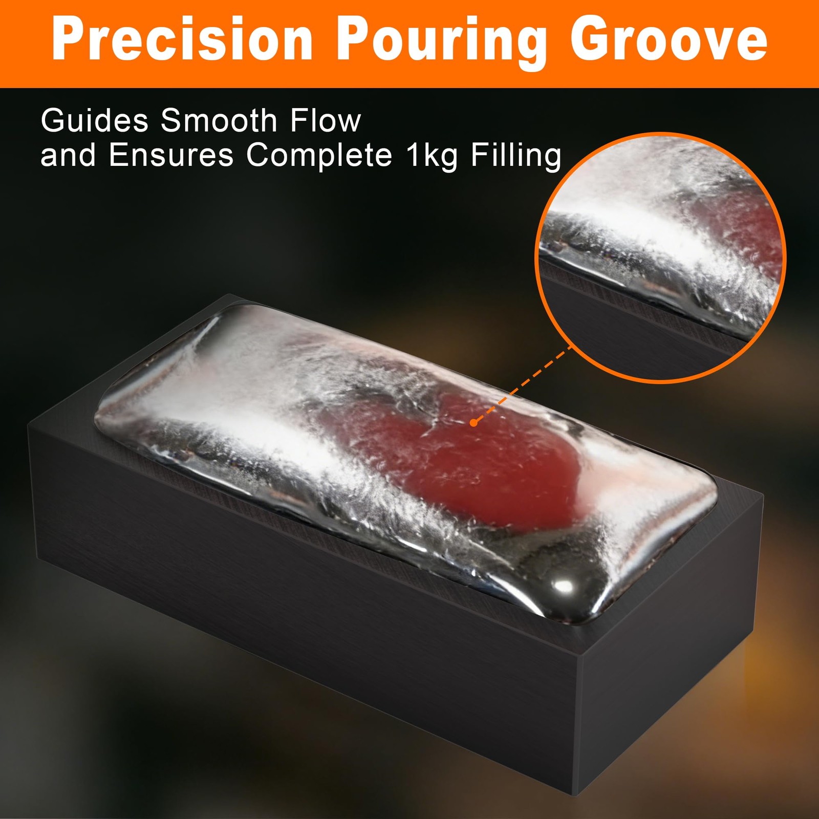 2-Pack 2.2lb Graphite Ingot Molds for Gold Silver Copper Aluminum Brass…
