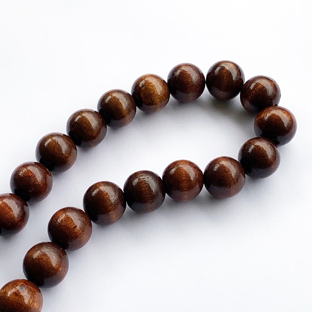 Wood Bead Necklace for Men – Handmade Wooden Necklace – Mens Boho Necklace Wood