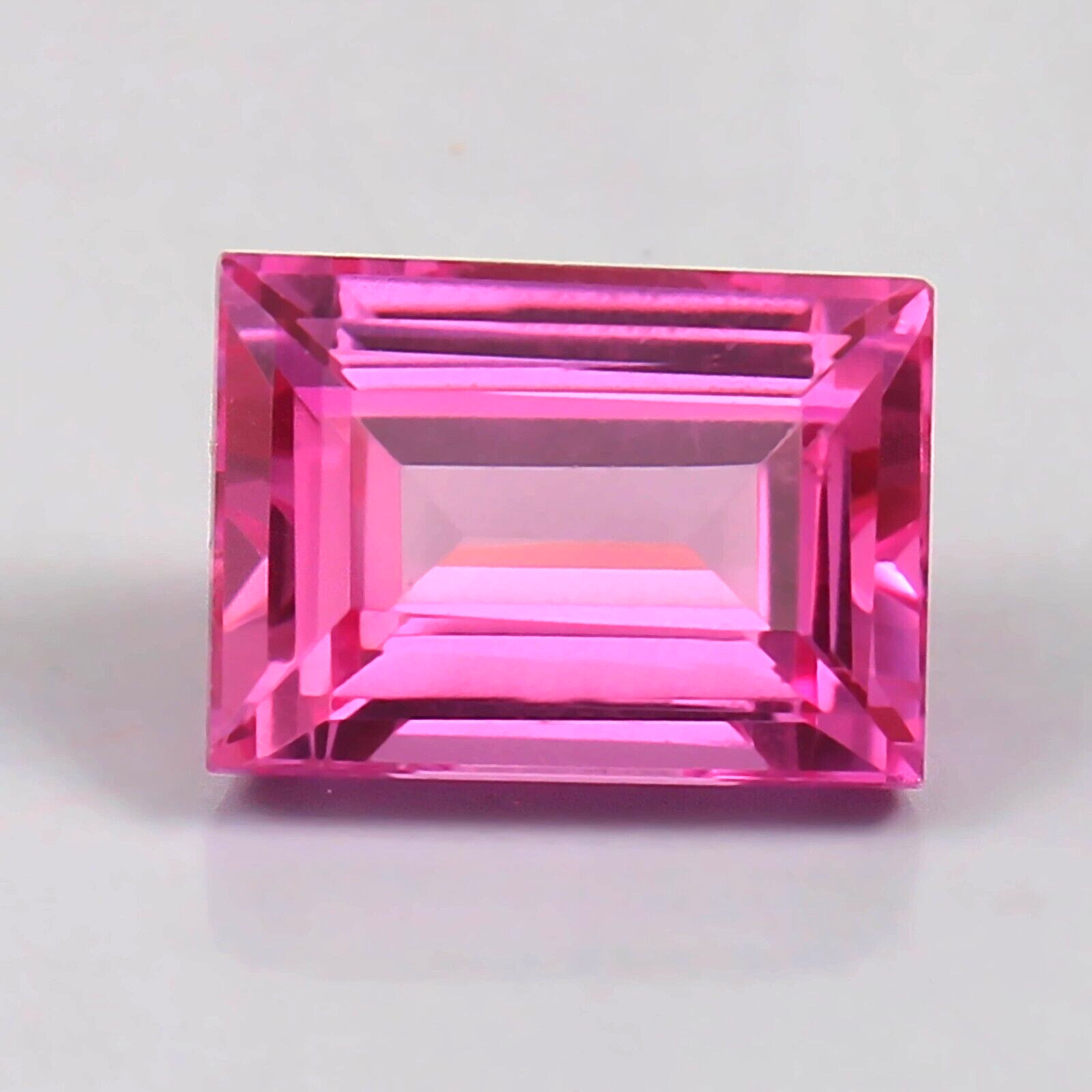 AAA Natural Flawless Ceylon Pink Sapphire Baguette Loose Gemstone Cut 12×10 MM