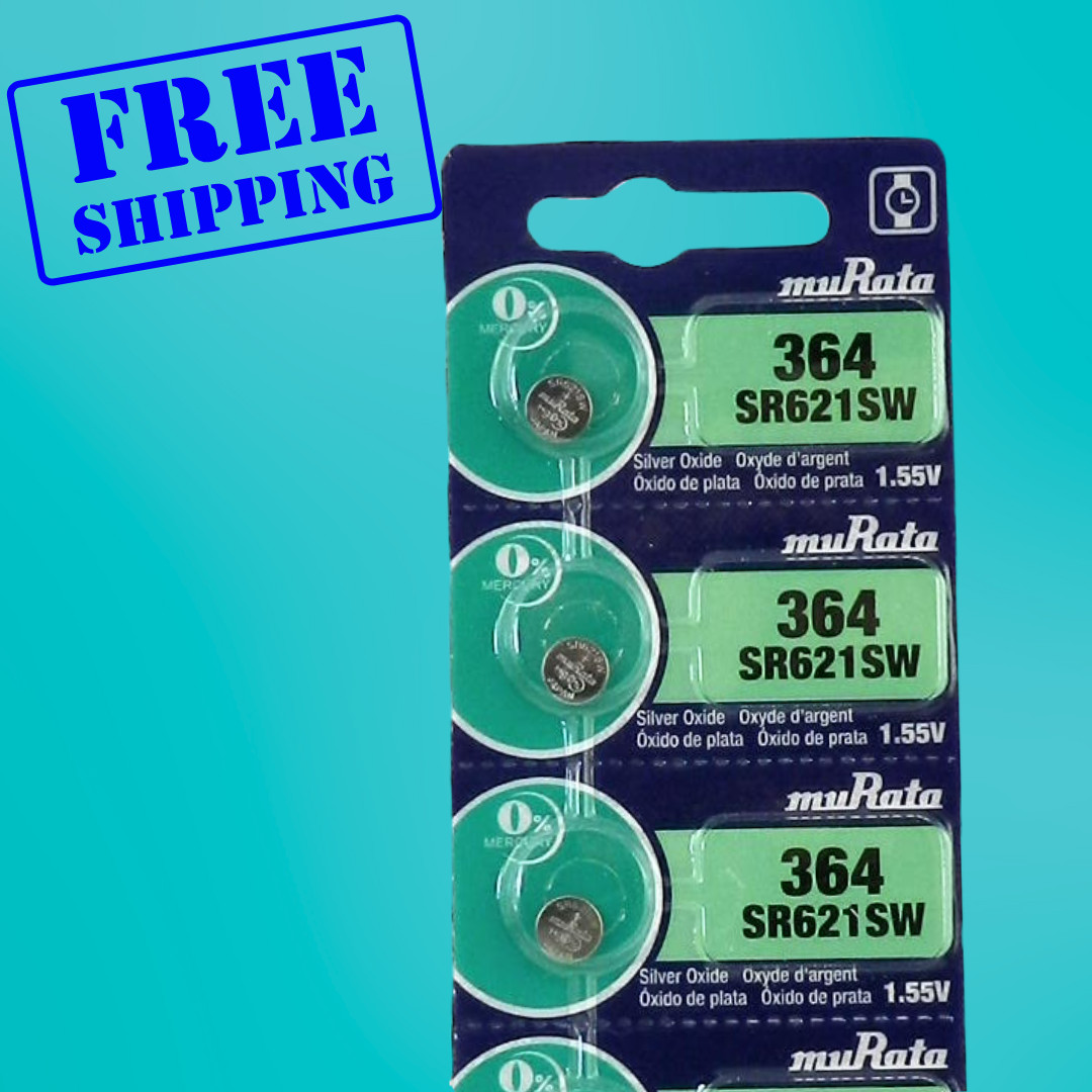 Murata / Sony 364 SR621SW Watch Battery Exp.2034 – 3Pc