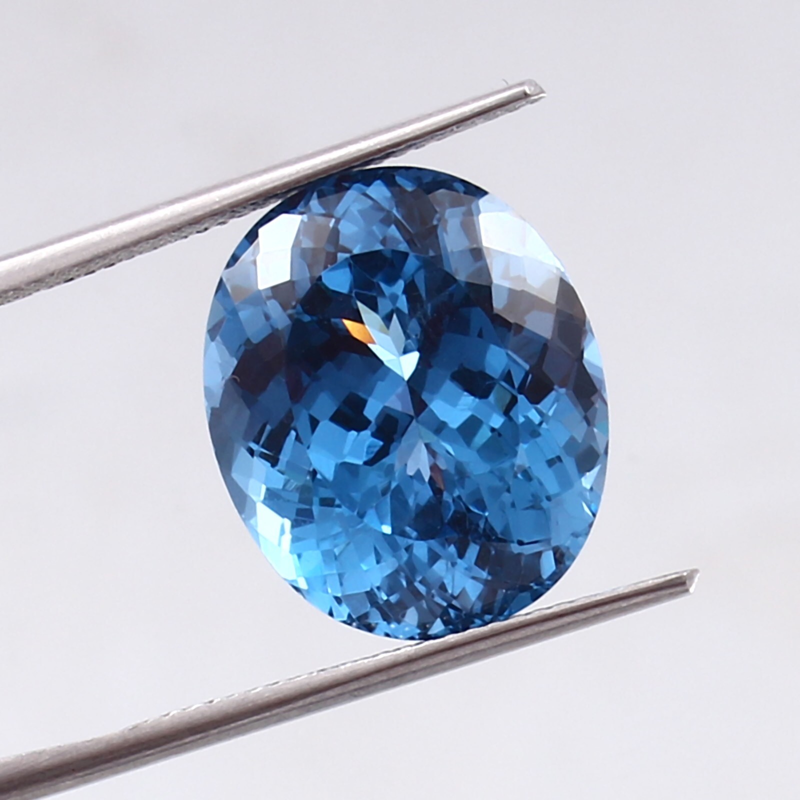 AAA Natural Flawless Santa Maria Aquamarine Loose Oval Gemstone Cut 16×14 MM