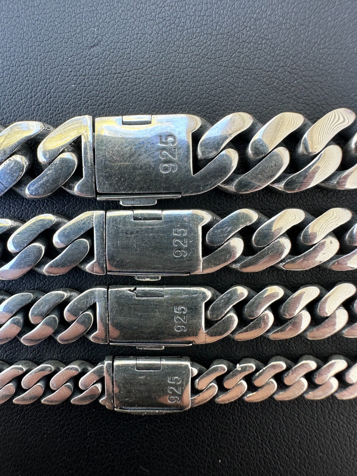 Miami Cuban Link Chain Necklace / Bracelet Real 925 Silver Sleek Clasp 6-12mm