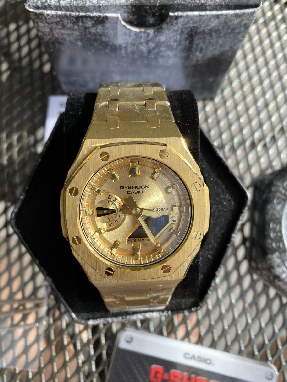 New Casio G-Shock Gold Color GA2100 All Yellow Gold custom modification