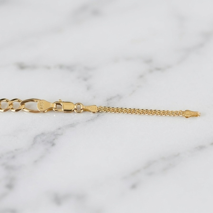 2″ Miami Cuban Curb Chain Extender for Bracelet Necklace Real 10K Yellow Gold