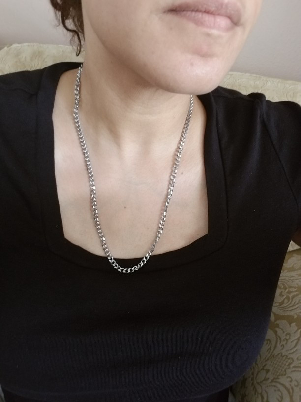 3/5/7mm 7-36″ Silver Stainless Steel Cuban Curb Chain Necklace Bracelet Hot Sale