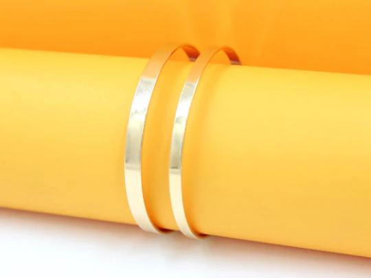 18K Gold Filled Plain Bangle (B72-B75)