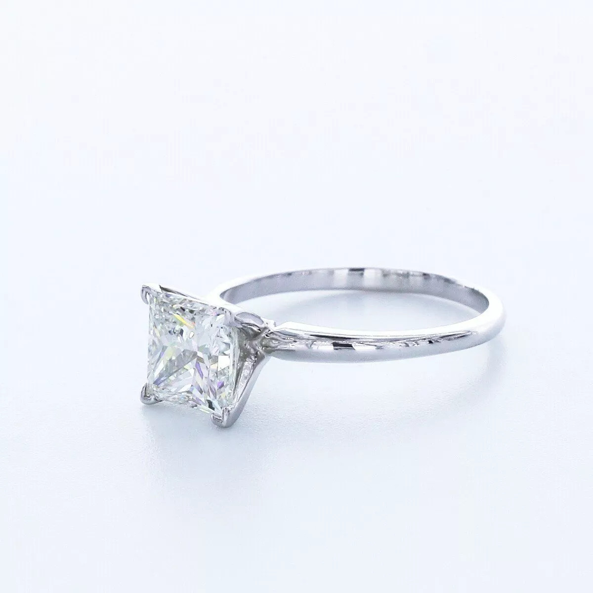 14K Gold Solitaire Engagement Ring 1.98 Carat Princess Lab-Grown Diamond G VS1