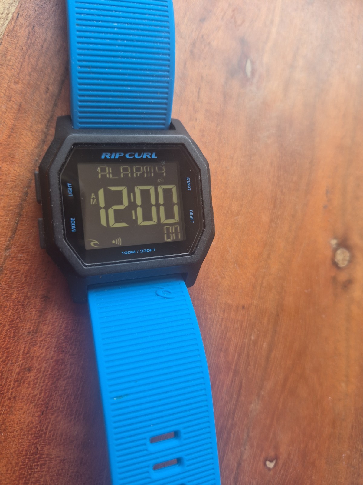 Rip Curl Surf Watch A2701 Atom Blue Rubber Strap Alarm Chrono Digital