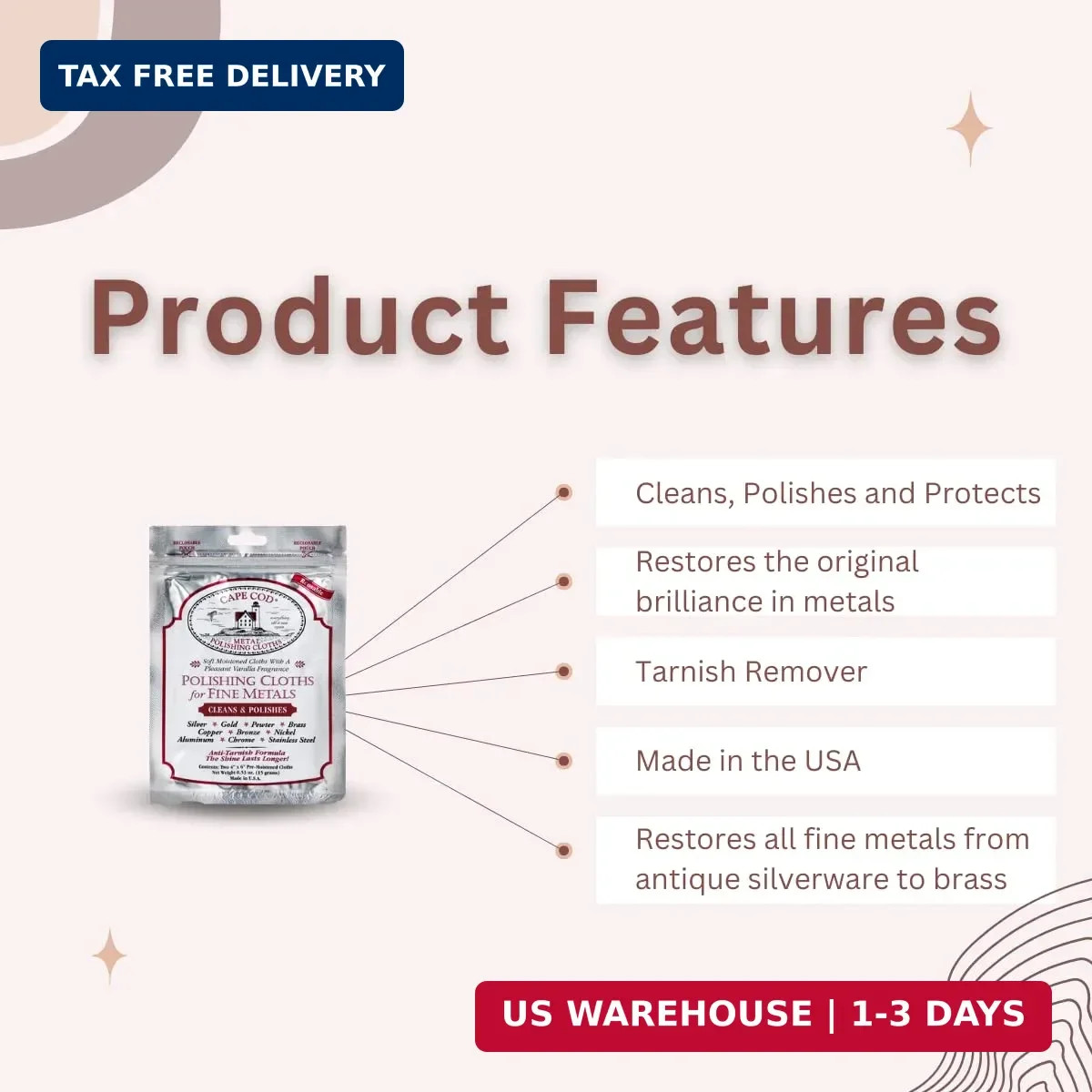 Polishing Cloths for Fine Metals | Silver | Jewelry Cleaner and Tarnish Remover