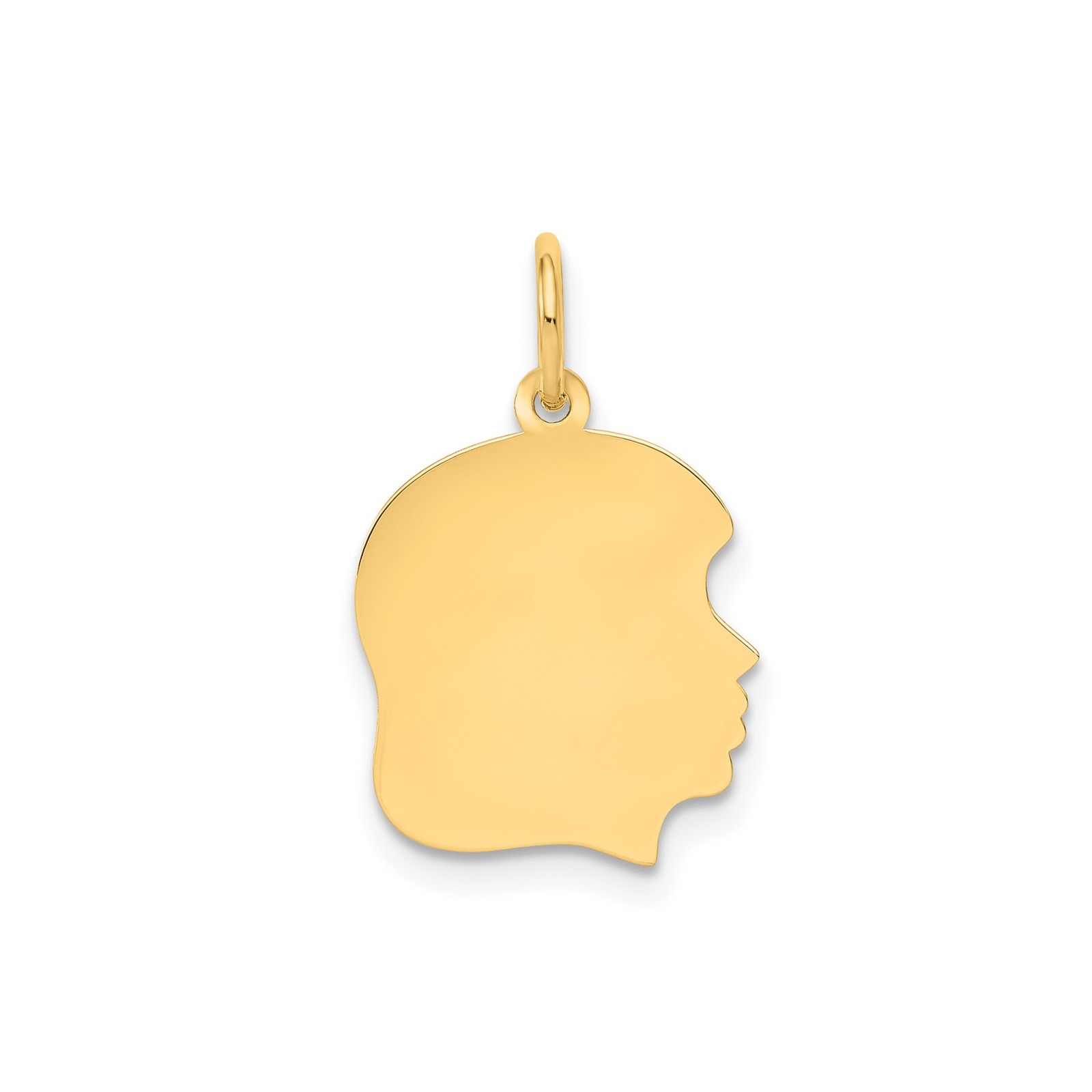 14k Yellow Gold Silhouette Pendant Charm for Women Memorial Keepsake