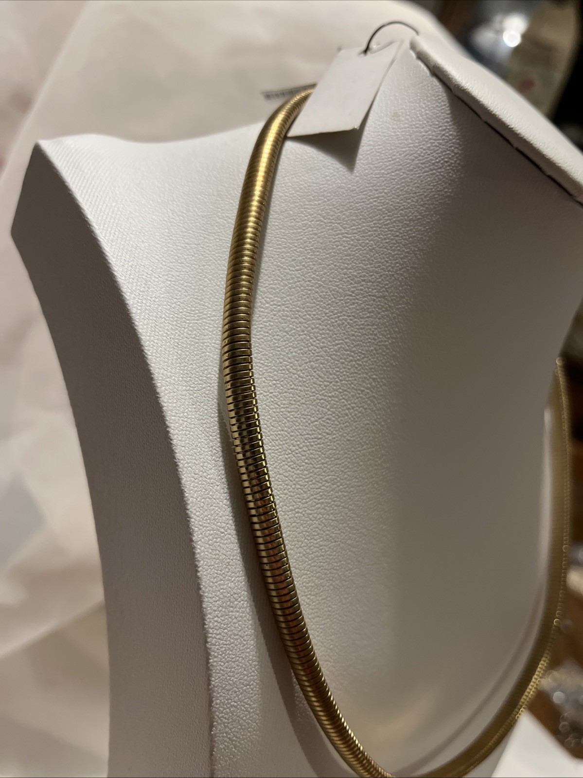 Chico’s Goldtone Round Snake Chain Necklace 18” With 4” Extension
