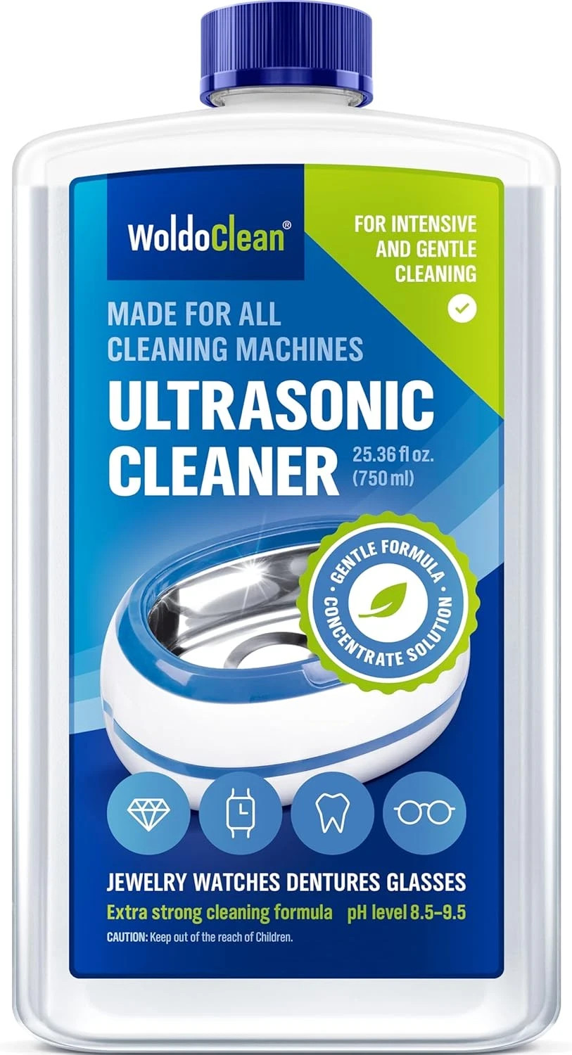 Ultrasonic Jewelry Cleaner Solution 25.4 Fl Oz – Concentrate for Sonic Machines,