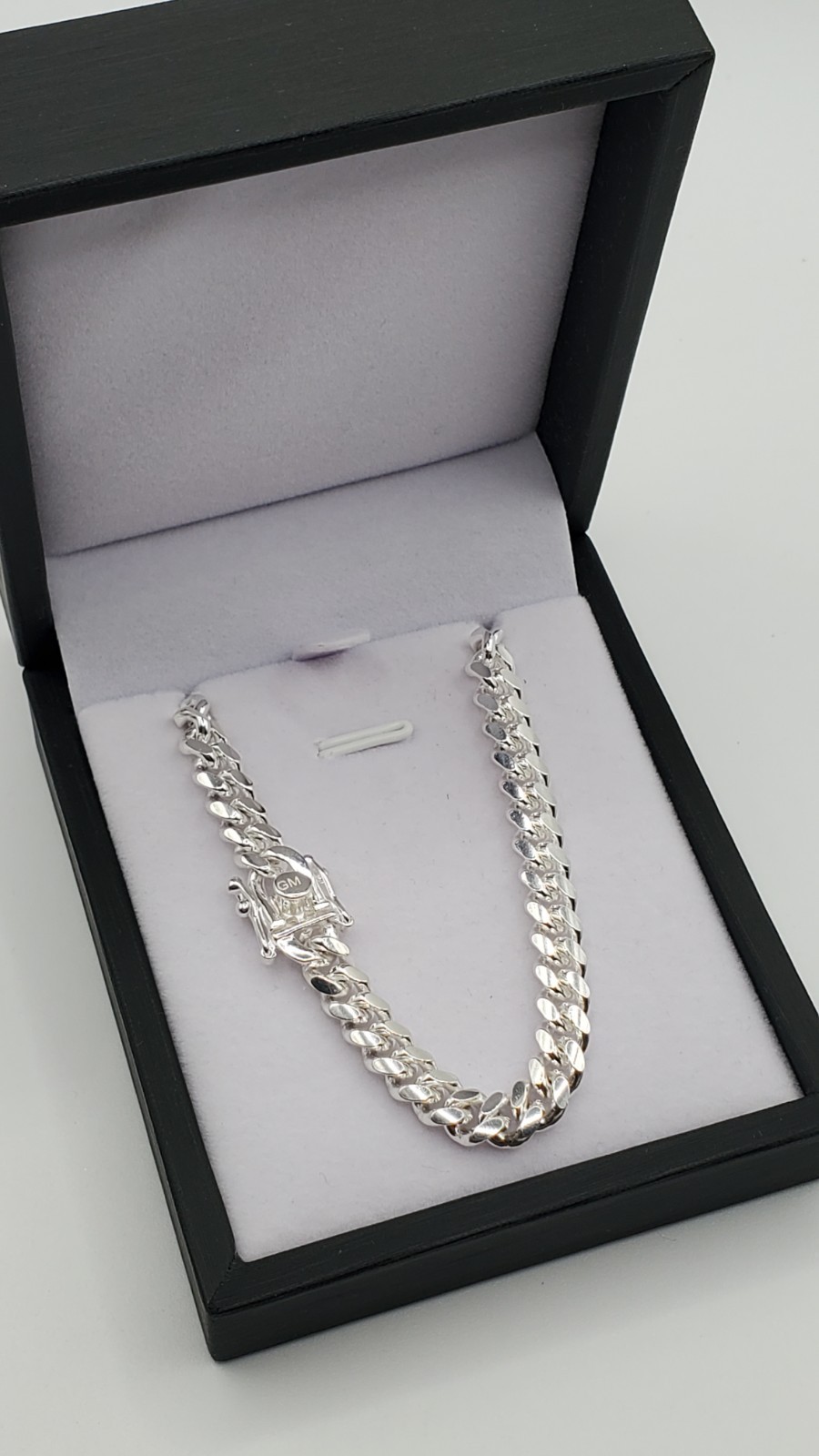 Solid 925 Sterling Silver Miami Cuban Chain 6.2mm 22-24″ Box Lock Men Italy, NEW